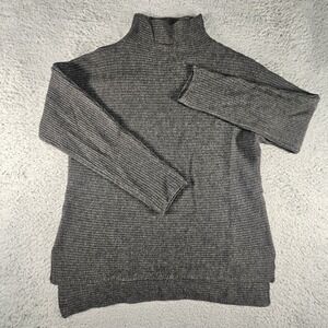 Bartolini Sweater Womens L Gray Wool Cashmere Blend Italy Old Money Luxury Prep